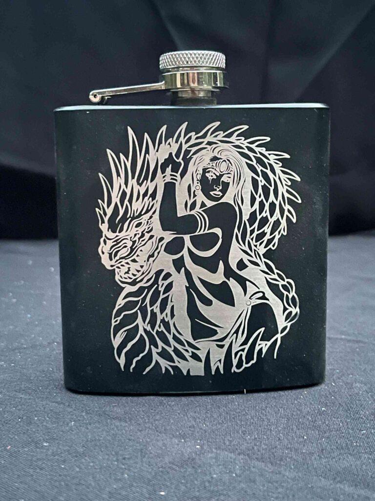 Engraved Flask